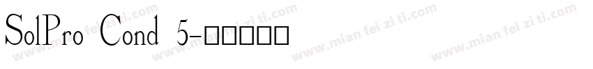 SolPro Cond 5字体转换